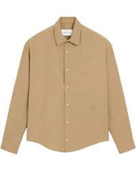 Ami Paris - Boxy Viscose Twill Shirt - Lyst