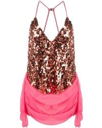 DSquared² - Sequin-embellished Mini Dress - Lyst