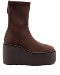 Vic Matié - F20 Zeppa Wedge Suede Ankle Boots - Lyst