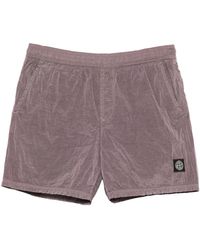 Stone Island - Short À Patch Logo - Lyst