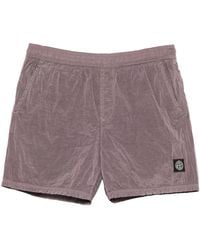Stone Island - Short À Patch Logo - Lyst