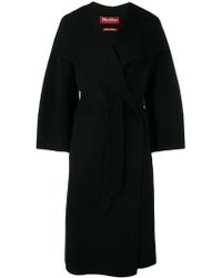 Max Mara Studio Mantel mit Gürtel - Schwarz