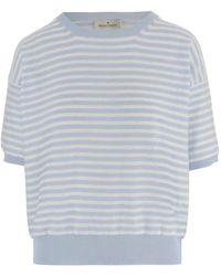 Bruno Manetti - Striped-Pattern Crew-Neck Sweater - Lyst