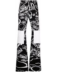 Off-White c/o Virgil Abloh - X Katsu Straight-Leg-Jeans mit Print - Lyst