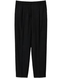 Twinset - Straight Broek Met Geplooid Detail - Lyst