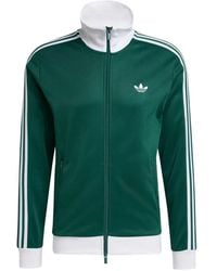 adidas - Striped-Sleeve Zip-Up Sweatshirt - Lyst