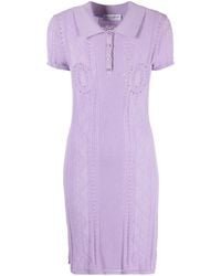 Marine Serre - Pointelle-Knit Tennis Dress - Lyst