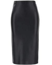 Jucca - Concealed-Fastening Rear-Slit Midi Skirt - Lyst