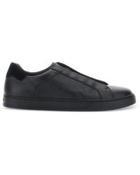 Doucal's - Spencer Grainy-Leather Sneakers - Lyst