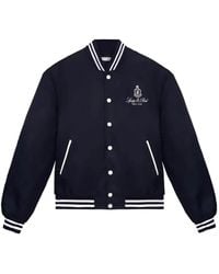 Sporty & Rich - Embroidered Satin Varsity Jacket - Lyst