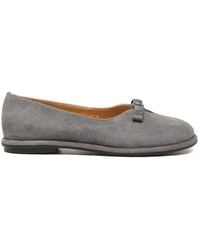 SERGIO MORETTI FIRENZE - Bow-Detail Ballet Flats - Lyst
