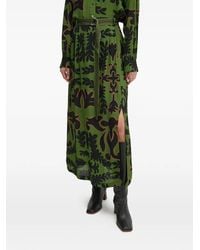 La Petite Francaise - Juratoire Floral-Print Belted Maxi Skirt - Lyst