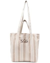 MC2 Saint Barth - Striped Embroidered Tote Bag - Lyst