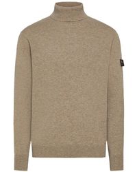 Peuterey - Peline 02 Rollkragenpullover Mit Logo-Patch - Lyst