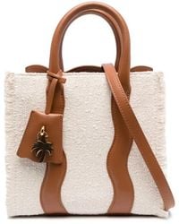 Palm Angels - Mini Palm Beach Frayed-Trim Tote Bag - Lyst