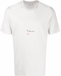 Saint Laurent - T-shirts And Polos Grey - Lyst