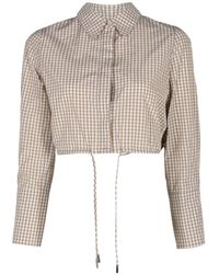 Alexis - Mazi Gingham-Check Drawstring-Hem Top - Lyst