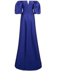 Alberta Ferretti - Off-The-Shoulder Puff-Sleeve Maxi Dress - Lyst