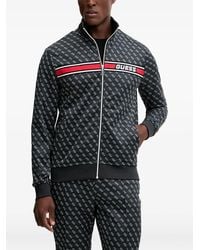 Guess - Sudadera Con Monograma Y Cremallera - Lyst