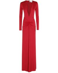 Victoria Beckham - Robe Mi-Longue À Col V - Lyst