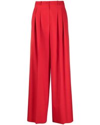Michael Kors - Box-Pleat Wool Palazzo Trousers - Lyst