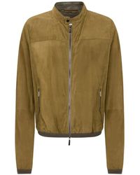 Moorer - Zip Leather Jacket - Lyst