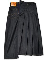 Kiko Kostadinov Celritatem Padded Midi Skirt in Blue | Lyst