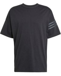 adidas - Three-stripe Logo Cotton T-shirt - Lyst
