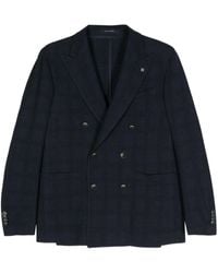 Tagliatore - Patterned-Jacquard Double-Breasted Blazer - Lyst