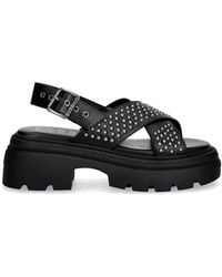 Buffalo - Vega Cross Studded Platform Sandals - Lyst
