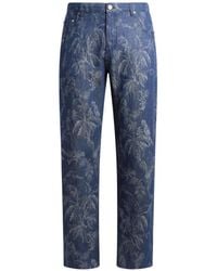 Etro - All-Over Jacquard-Motif Jeans - Lyst