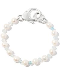 Hatton Labs - Silver Pearl And Bead Bracelet - Lyst