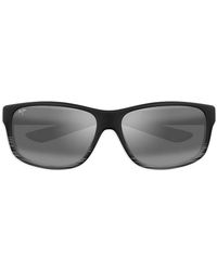 Maui Jim - Kaiwi Striped Rectangle Sunglasses - Lyst