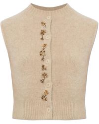 forte_forte - Embellished Knitted Vest - Lyst