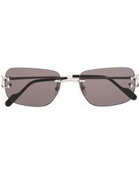 Cartier - Gafas de sol con montura rectangular - Lyst