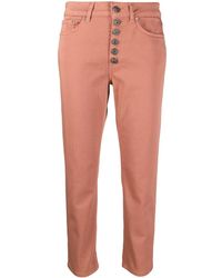 Dondup Gerade Cropped-Jeans - Pink