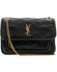 Saint Laurent - Niki Gewatteerde Kleine Schoudertas - Lyst