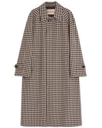 Valentino Garavani - Single-Breasted Cotton And Wool Coat With Vichy-Pattern - Lyst