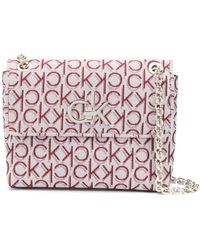 Calvin Klein Borsa a spalla Re-Lock con logo - Rosa