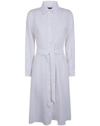 Ralph Lauren - Vestido Vaquero Con Cinturón - Lyst