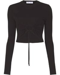Proenza Schouler - Cropped Cut-Out Drawstring Top - Lyst