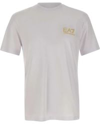 EA7 - Logo-Detail T-Shirt - Lyst