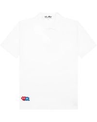 COMME DES GARÇONS PLAY - X Invader Pixel-Heart Polo Shirt - Lyst