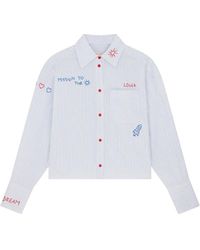 Mira Mikati - Embroidered Pinstripe Shirt - Lyst