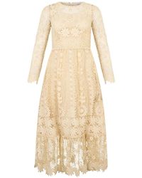 RED Valentino - Lace Midi Dress - Lyst