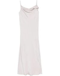【RECTO】 DRAPERY NECKLINE SLIP DRESS 2色 RECTO. Drapery Neckline Slip Dress in Black | Lyst