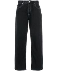 Moschino Jeans - Jeans dritti con cuciture a contrasto - Lyst