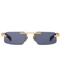 Balmain - Geometric-Frame Sunglasses - Lyst