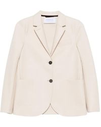 Harris Wharf London - Notched-Lapels Single-Breasted Blazer - Lyst