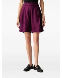 Benetton - Pleated Elasticated-Waist Shorts - Lyst